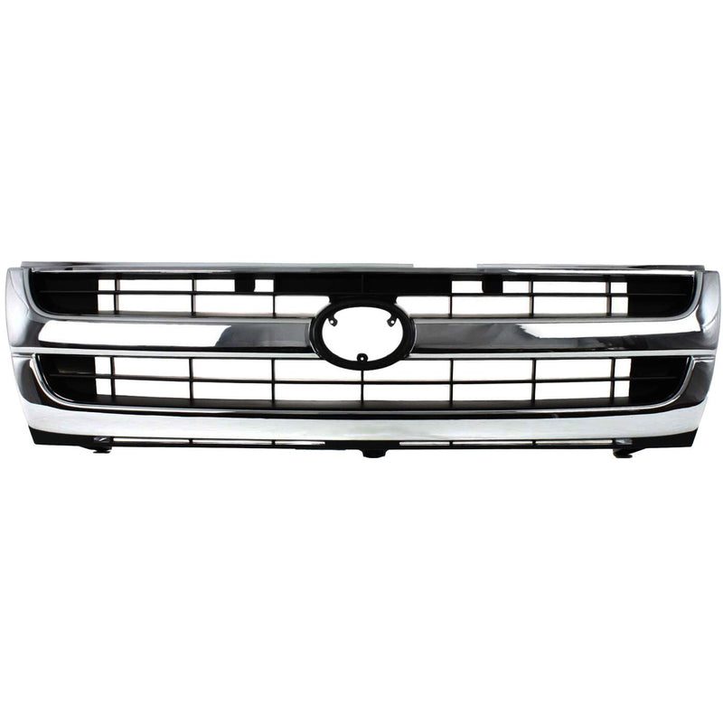DURAFORCE Grille Assembly For 97-00 Toyota Tacoma Chrome Shell w/ Black Insert Plastic 2WD