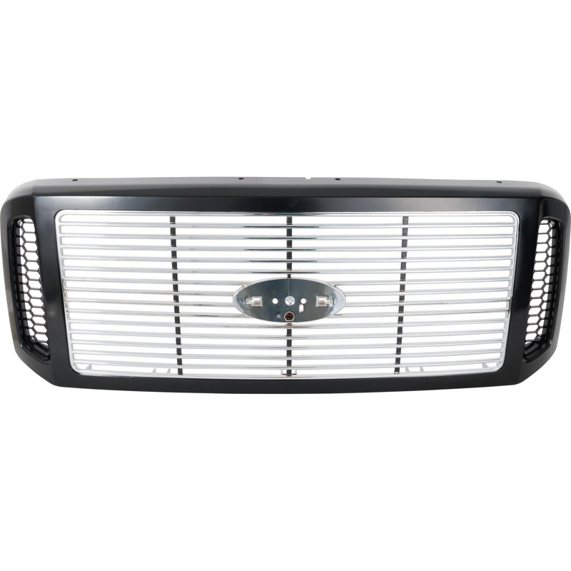 DURAFORCE Grille Assembly For 2005-2007 Ford F-250 Super Duty F-350 F-450 Chrome Insert