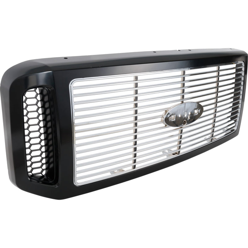DURAFORCE Grille Assembly For 2005-2007 Ford F-250 Super Duty F-350 F-450 Chrome Insert