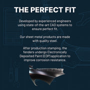 DURAFORCE Fender For 2005-2009 Ford Mustang Front Driver Side Primed Steel
