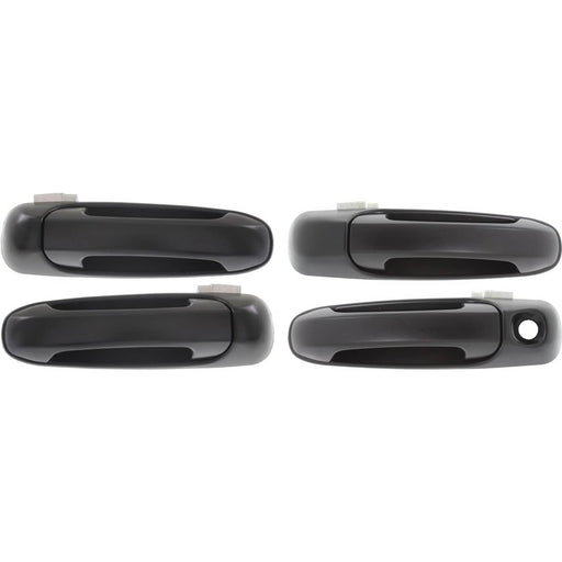 DURAFORCE Exterior Door Handle Set For 2002-09 Dodge Ram 1500 Smooth Black Front and Rear