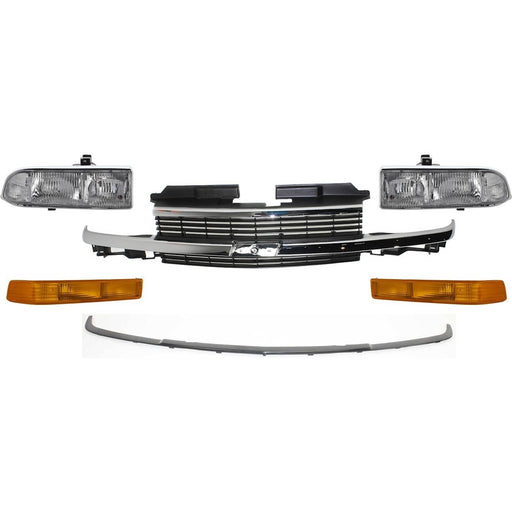 DURAFORCE Grille Grill for Chevy S10 Pickup Chevrolet S-10 Blazer 1998-2002