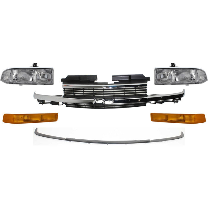 DURAFORCE Grille Grill for Chevy S10 Pickup Chevrolet S-10 Blazer 1998-2002