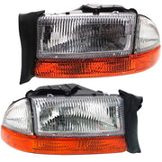 DURAFORCE Headlight Set For 97 Dodge Dakota 98 Durango Driver/Passenger Side w/ bulb