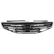 DURAFORCE Grille Assembly For 2010-2012 Nissan Altima Sedan Chrome Shell with Black Insert