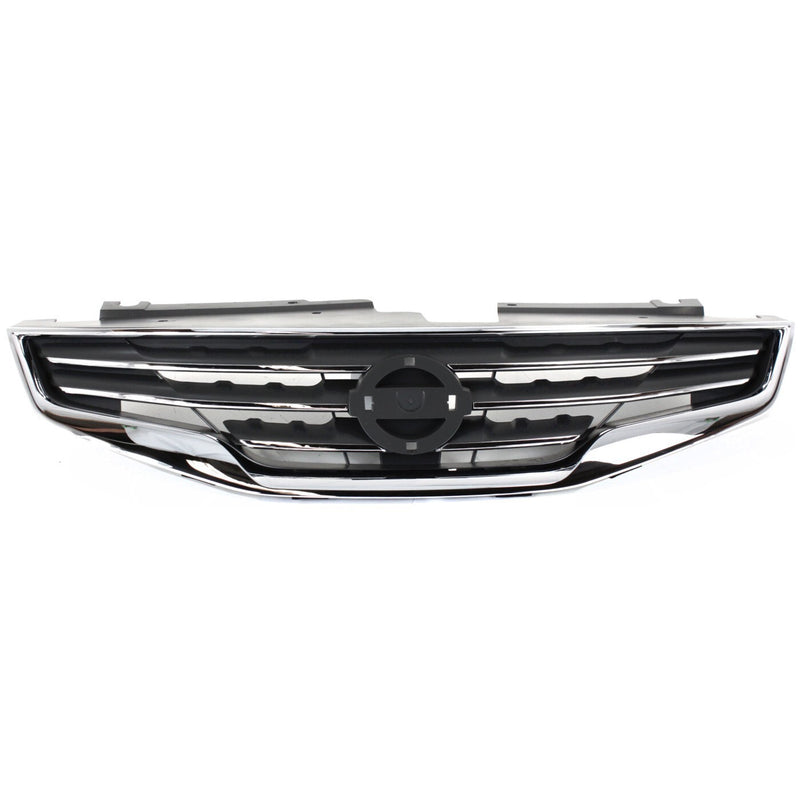 DURAFORCE Grille Assembly For 2010-2012 Nissan Altima Sedan Chrome Shell with Black Insert