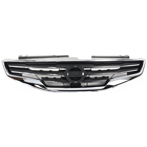 DURAFORCE Grille Assembly For 2010-2012 Nissan Altima Sedan Chrome Shell with Black Insert