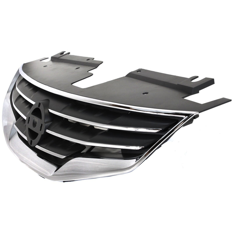 DURAFORCE Grille Assembly For 2010-2012 Nissan Altima Sedan Chrome Shell with Black Insert