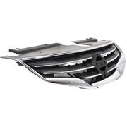 DURAFORCE Grille Assembly For 2010-2012 Nissan Altima Sedan Chrome Shell with Black Insert