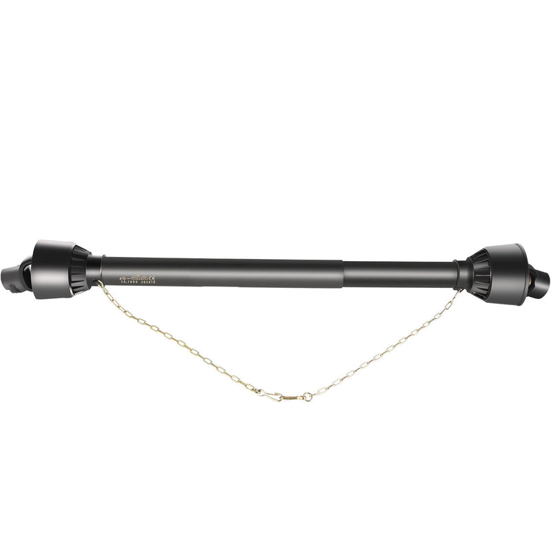 DURAFORCE PTO Shaft PTO Driveshaft for Tractor 1-3/8" Spline/Round Ends 39-55" Black