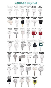 DURAFORCE 41 Heavy Equipment Keys Set Case Cat Komatsu JCB Kubota Bobcat Volvo Doosan JLG