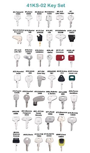 DURAFORCE 41 Heavy Equipment Keys Set Case Cat Komatsu JCB Kubota Bobcat Volvo Doosan JLG