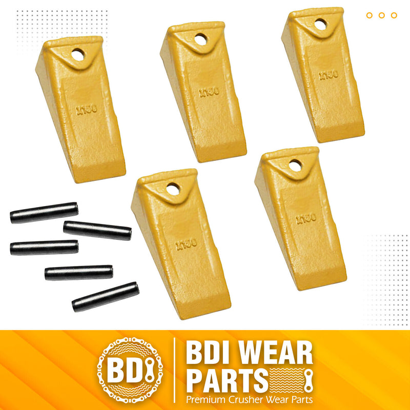 DURAFORCE X156 X156S Dirt Teeth Bucket Teeth/Tooth with P156 Roll Pins 5 Pack