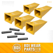 DURAFORCE X156 X156S Dirt Teeth Bucket Teeth/Tooth with P156 Roll Pins 5 Pack