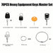 DURAFORCE 70 Master Keys Set Heavy Equipment Ignition Keys Fits Many Models HOT