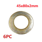 DURAFORCE 6pc 45mm x80mm x2mm Bucket Pin Shim Iron Excavator Skid Steer