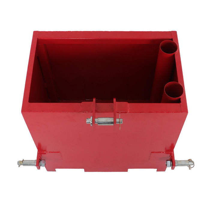 DURAFORCE Ballast Box 3 Point CAT 1 Tractor Attachment Hitch W/ 2'' Quick Hitch Receiver