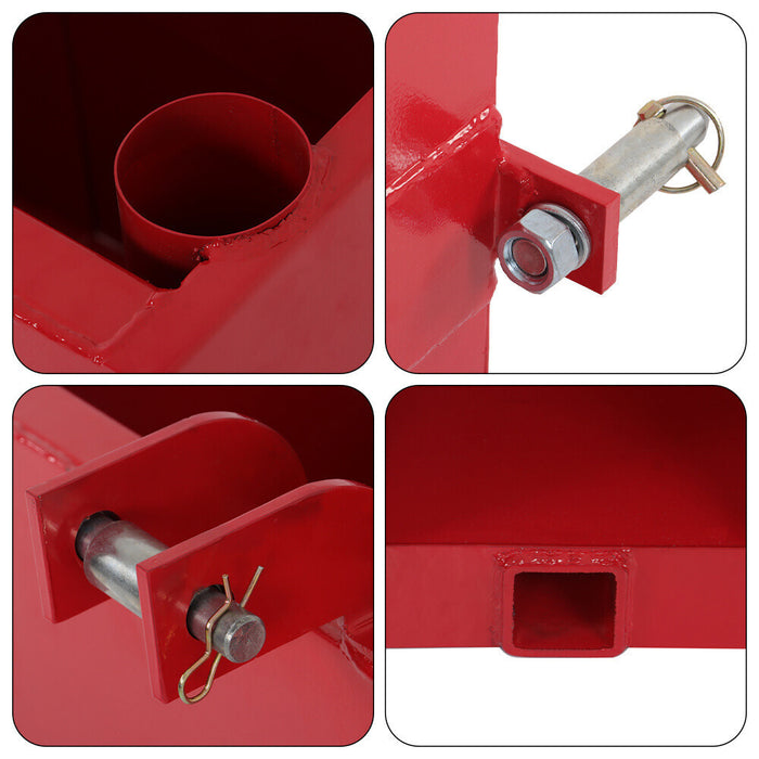 DURAFORCE Ballast Box 3 Point CAT 1 Tractor Attachment Hitch W/ 2'' Quick Hitch Receiver