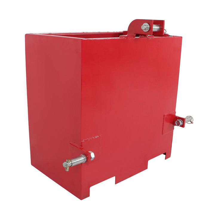 DURAFORCE Ballast Box 3 Point CAT 1 Tractor Attachment Hitch W/ 2'' Quick Hitch Receiver