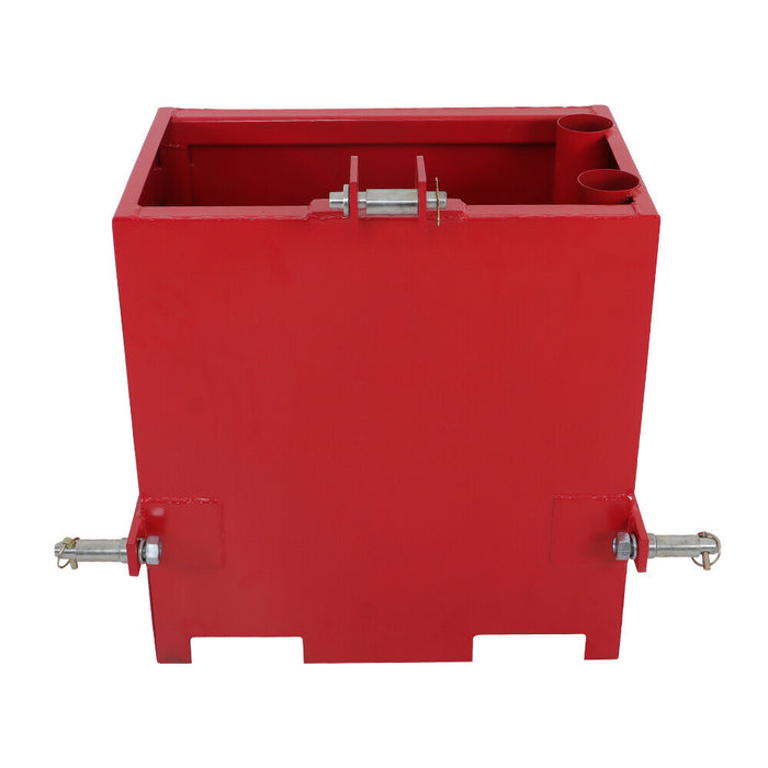 DURAFORCE Ballast Box 3 Point CAT 1 Tractor Attachment Hitch W/ 2'' Quick Hitch Receiver