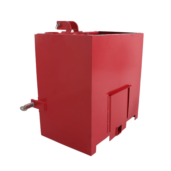 DURAFORCE Ballast Box 3 Point CAT 1 Tractor Attachment Hitch W/ 2'' Quick Hitch Receiver