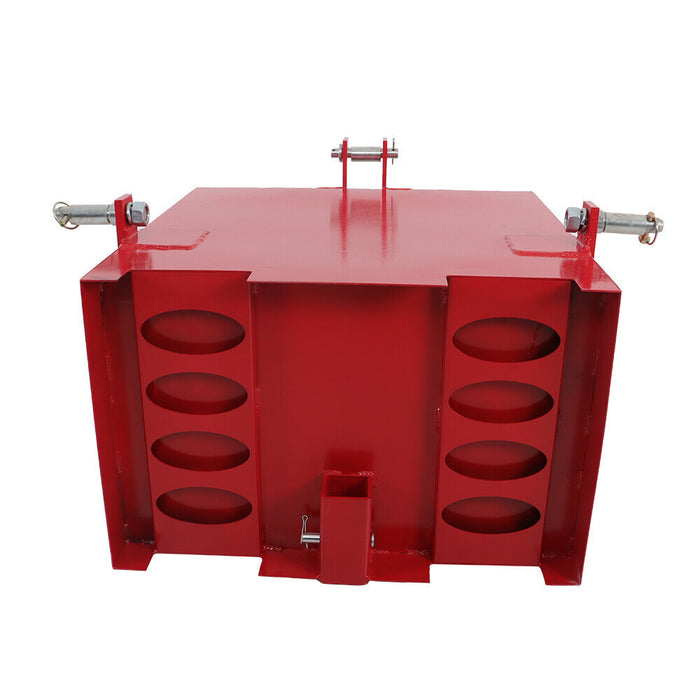 DURAFORCE Ballast Box 3 Point CAT 1 Tractor Attachment Hitch W/ 2'' Quick Hitch Receiver