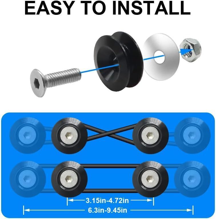 DURAFORCE 8PCS Bumper Quick Release Quick Release Bumper Clip Front Rear Bumper Fastener