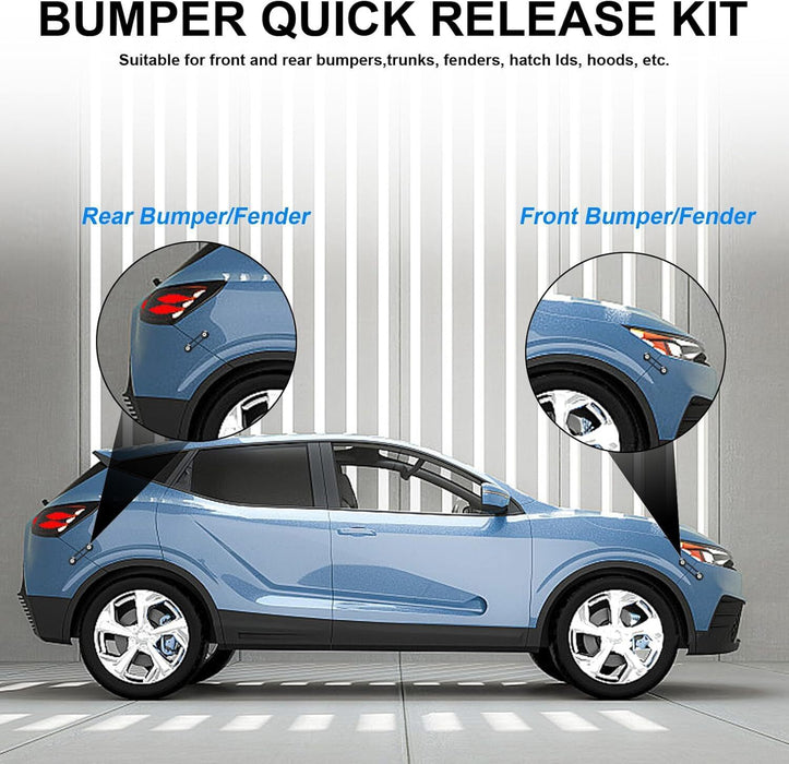 DURAFORCE 8PCS Bumper Quick Release Quick Release Bumper Clip Front Rear Bumper Fastener