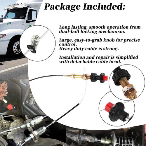 DURAFORCE 6FT BUYERS HEAVY DUTY VERNIER LOCKING THROTTLE CABLE For VCGTX06 TRUCK EQUIPMENT