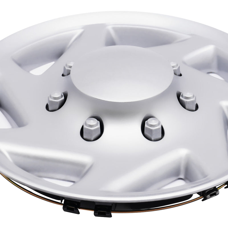 DURAFORCE 4 NEW For 99-18 Ford Econoline E250 E350 E450 Hubcap Silver Van Full Wheel Cover