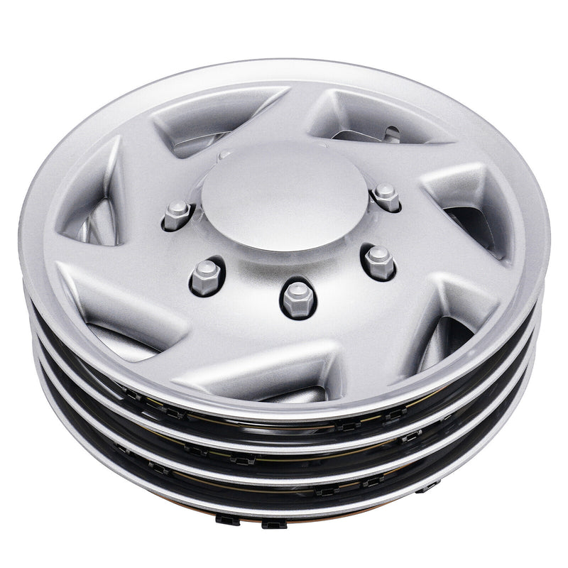 DURAFORCE 4 NEW For 99-18 Ford Econoline E250 E350 E450 Hubcap Silver Van Full Wheel Cover