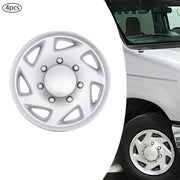 DURAFORCE 4 NEW For 99-18 Ford Econoline E250 E350 E450 Hubcap Silver Van Full Wheel Cover