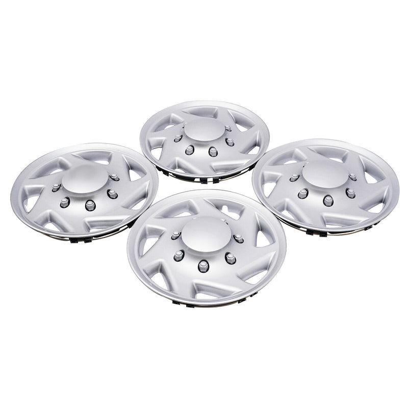 DURAFORCE 4 NEW For 99-18 Ford Econoline E250 E350 E450 Hubcap Silver Van Full Wheel Cover