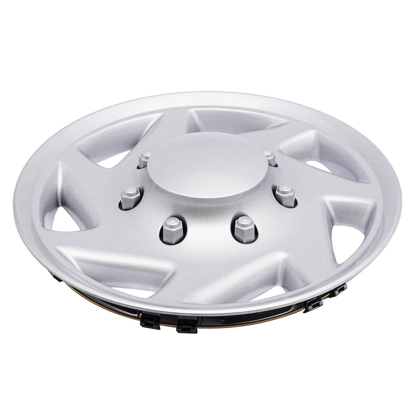 DURAFORCE 4 NEW For 99-18 Ford Econoline E250 E350 E450 Hubcap Silver Van Full Wheel Cover