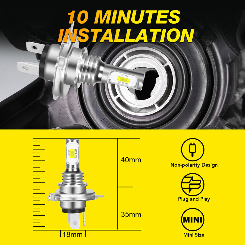 DURAFORCE Super bright LED headlight bulbs for Can-Am Outlander L MAX 570 2016 710000871 2PCS