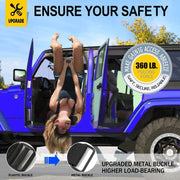 DURAFORCE 2 Pack Grab Handle Set Compatible with Jeep Wrangler TJ YJ JK, Easy-to-Fit Black