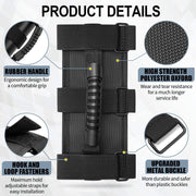 DURAFORCE 2 Pack Grab Handle Set Compatible with Jeep Wrangler TJ YJ JK, Easy-to-Fit Black