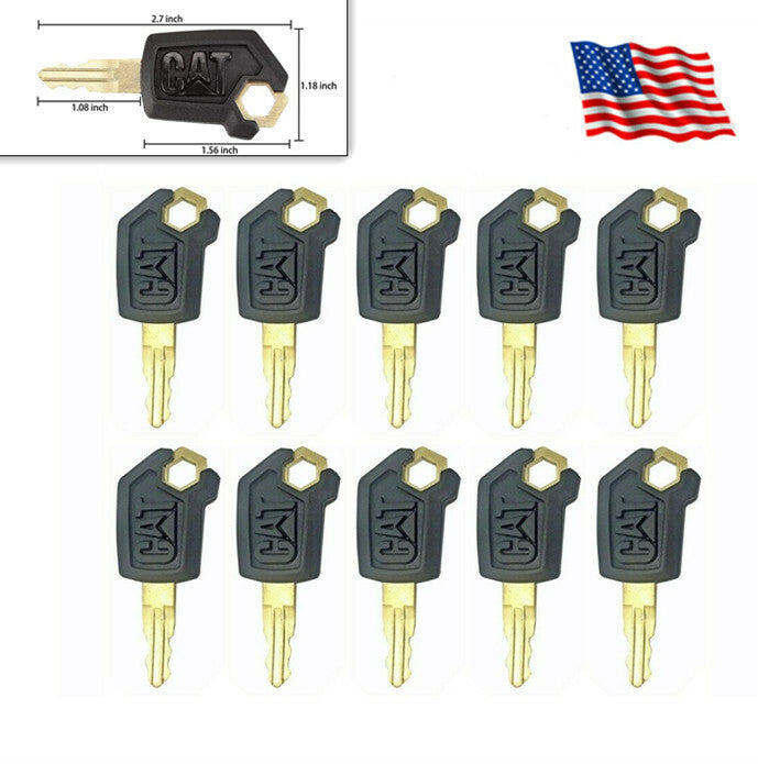 DURAFORCE 10 Keys For CAT Caterpillar Heavy Equipment Ignition Key 5P8500