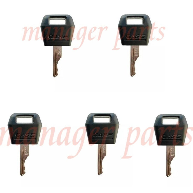 DURAFORCE 5Pcs Keys For Case IH Ignition Keys Tractor Skid Steer Digger Excavator Dozer