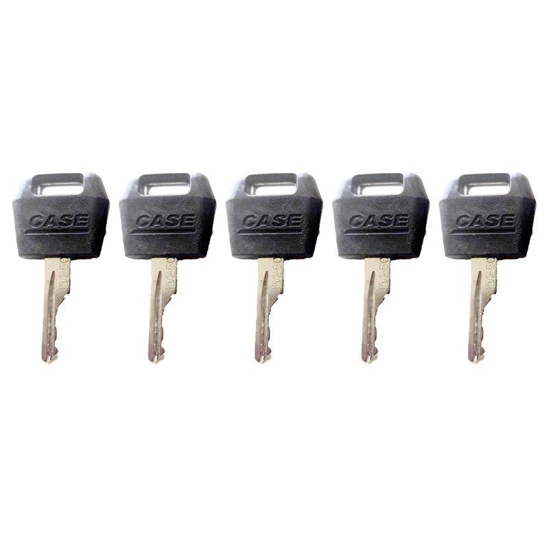 DURAFORCE 5Pcs Keys For Case IH Ignition Keys Tractor Skid Steer Digger Excavator Dozer