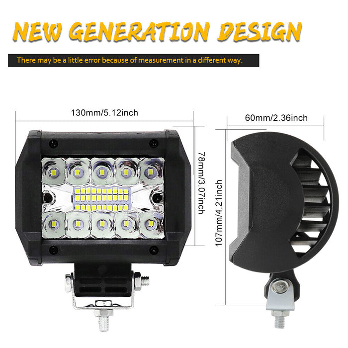 DURAFORCE 12V 4inch 60W LED Work Light Headlights fit John Deere Case New Holland Tractor
