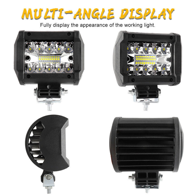 DURAFORCE 12V 4inch 60W LED Work Light Headlights fit John Deere Case New Holland Tractor
