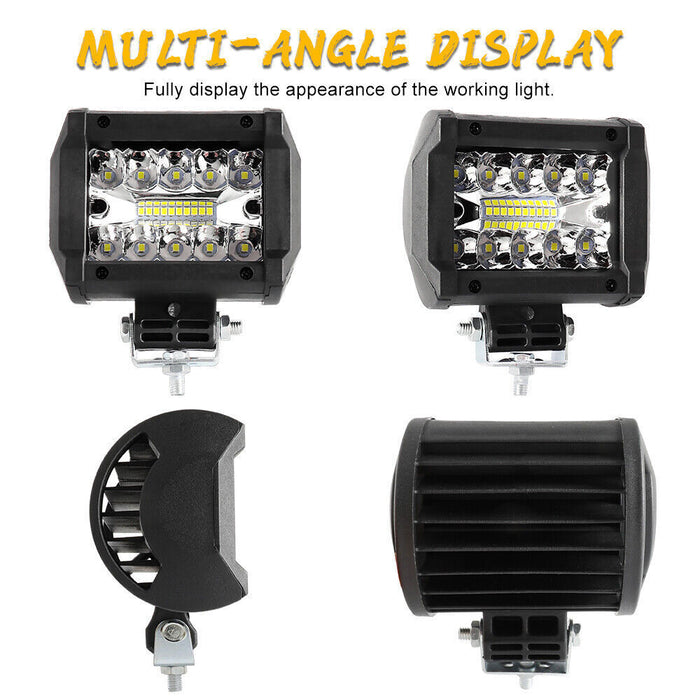 DURAFORCE 12V 4inch 60W LED Work Light Headlights fit John Deere Case New Holland Tractor