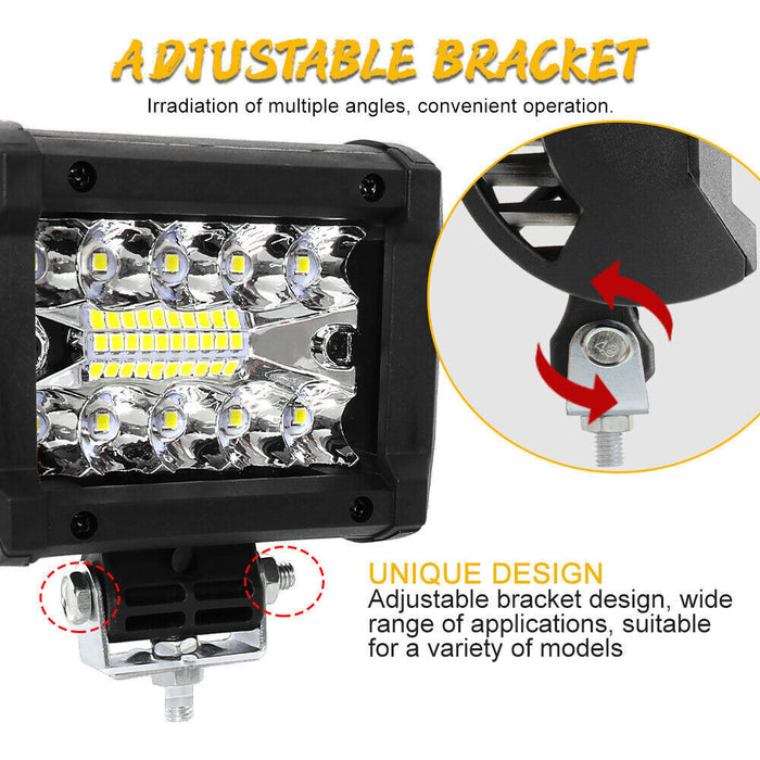 DURAFORCE 12V 4inch 60W LED Work Light Headlights fit John Deere Case New Holland Tractor