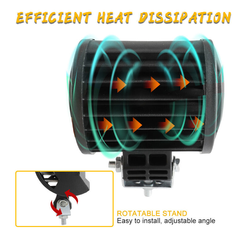 DURAFORCE 12V 4inch 60W LED Work Light Headlights fit John Deere Case New Holland Tractor