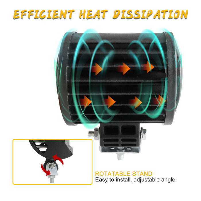 DURAFORCE 12V 4inch 60W LED Work Light Headlights fit John Deere Case New Holland Tractor