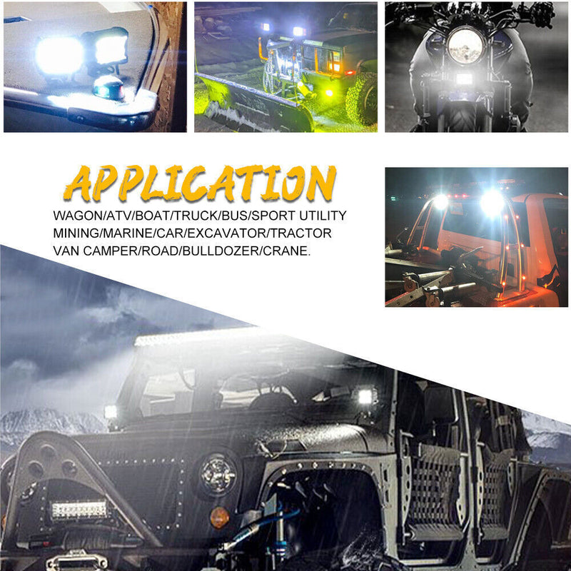 DURAFORCE 12V 4inch 60W LED Work Light Headlights fit John Deere Case New Holland Tractor