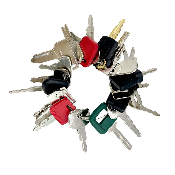 DURAFORCE 24X Heavy Equipment Keys Set Case CAT Komatsu JCB Kubota Bobcat Volvo Doosan JLG