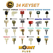 DURAFORCE 24X Heavy Equipment Keys Set Case CAT Komatsu JCB Kubota Bobcat Volvo Doosan JLG
