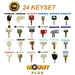 DURAFORCE 24X Heavy Equipment Keys Set Case CAT Komatsu JCB Kubota Bobcat Volvo Doosan JLG
